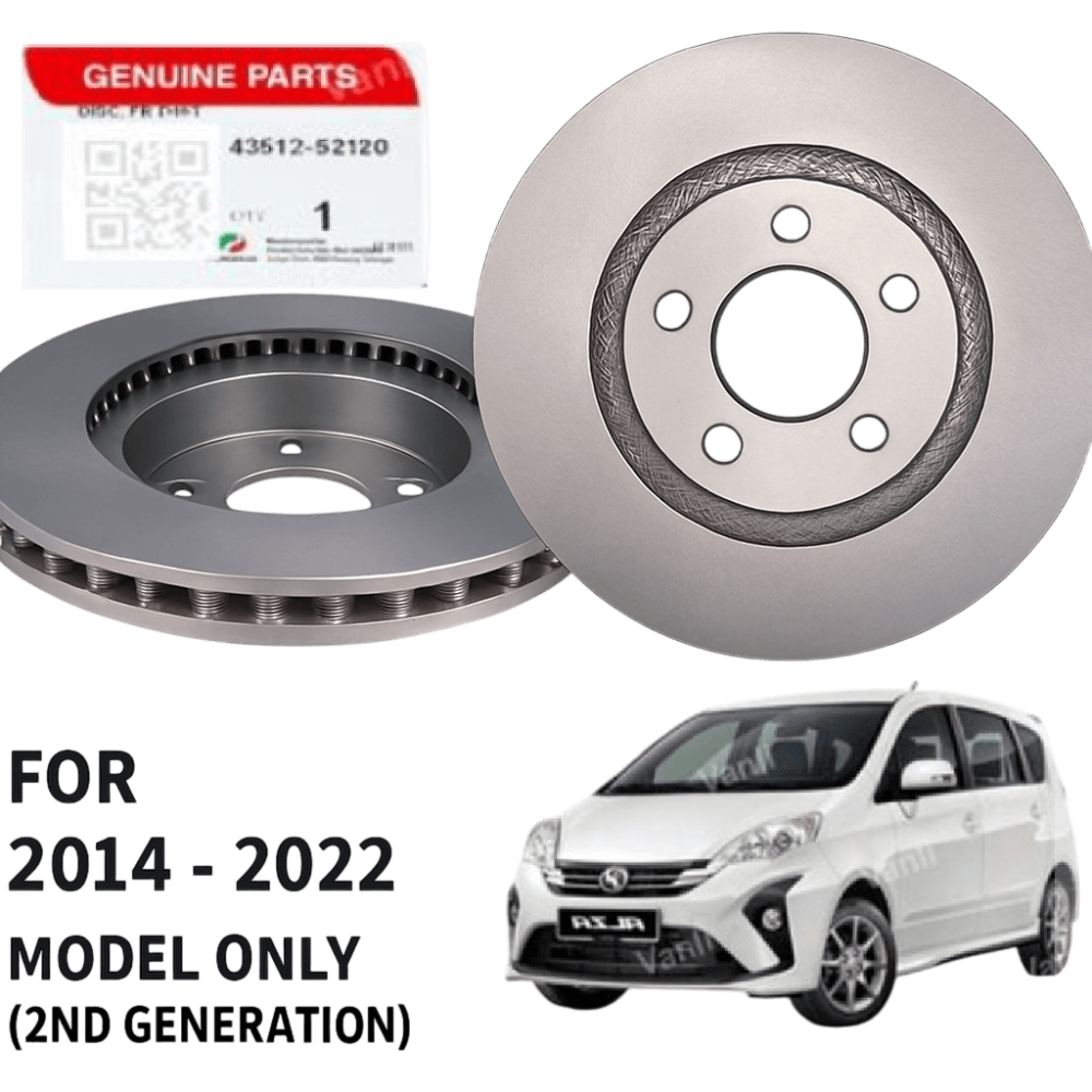 happygarage-Perodua Front Brake Disc Rotor Set